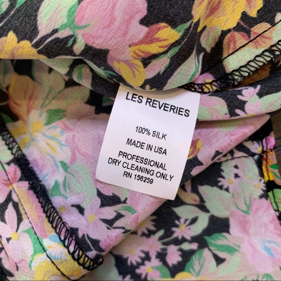 LES RÊVERIES Floral Silk Crepe De Chine Dress 6 - Picture 9 of 11
